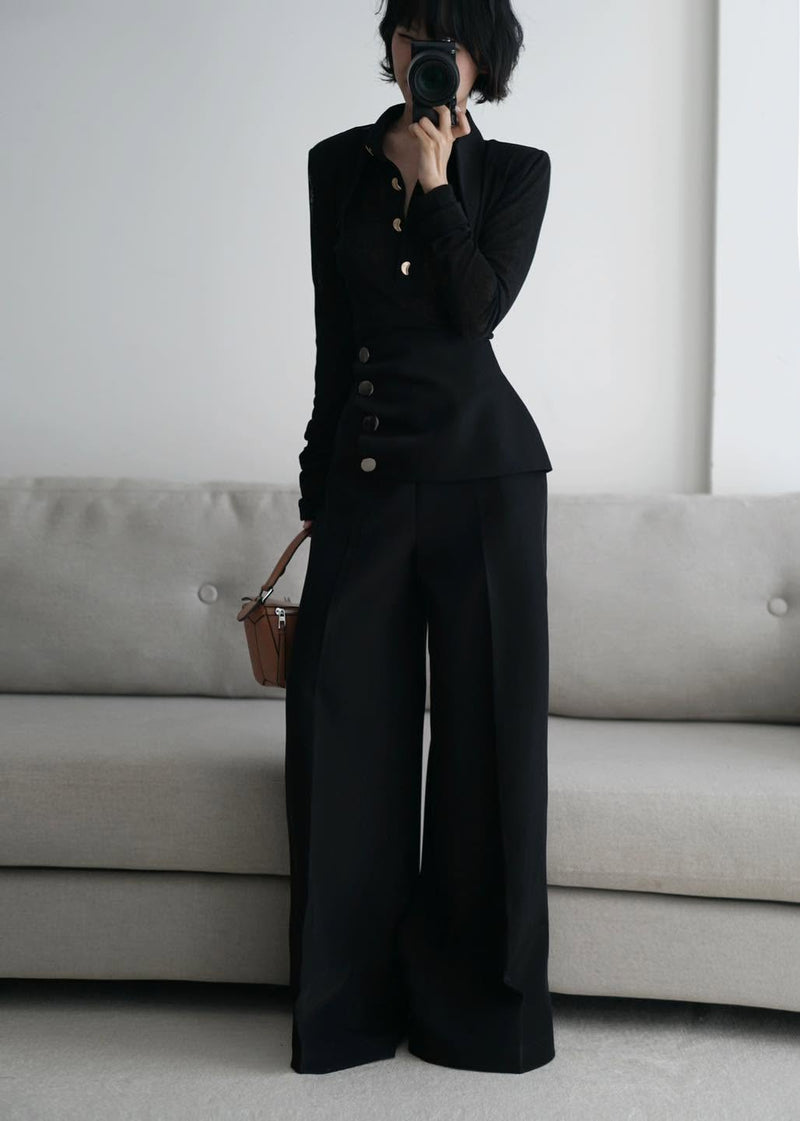 Keira Tong High Rise Buttoned Pants
