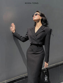 Black Cropped Blazer