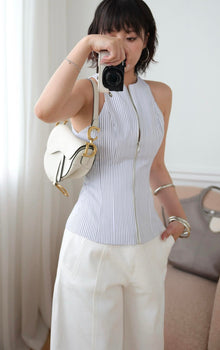 White Zipped Top