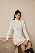 Keira Tong Fringe Mini Skirt