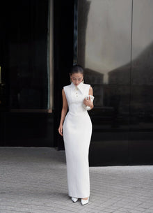 Keira Tong Sleeveless Shirt Dress