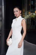 Keira Tong Sleeveless Shirt Dress