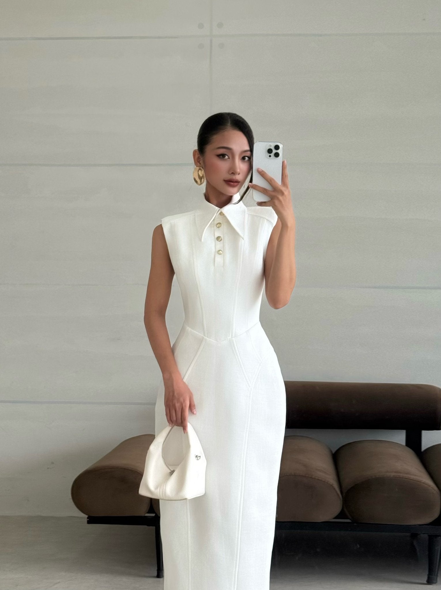 Keira Tong Sleeveless Shirt Dress