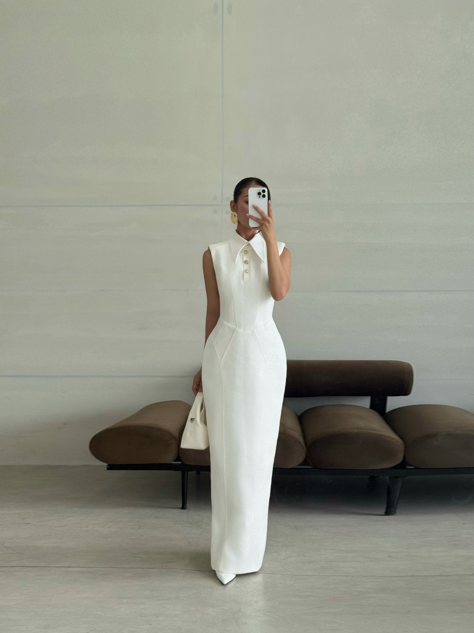 Keira Tong Sleeveless Shirt Dress