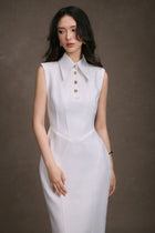 Keira Tong Sleeveless Shirt Dress