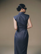 Blue Stripped Shirt Dress