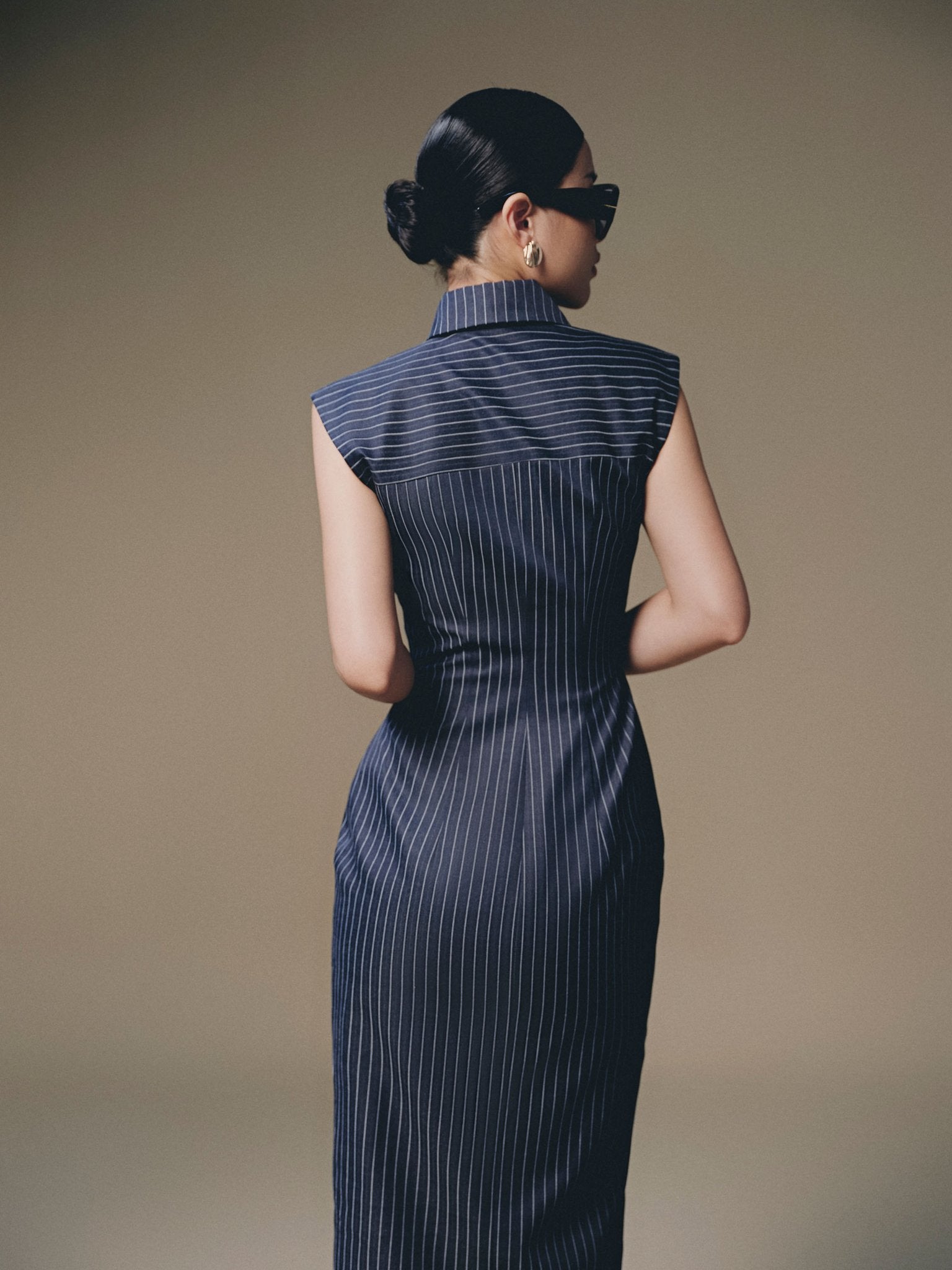 Blue Stripped Shirt Dress