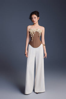 Keira Tong Brown Bouquet Corset Top