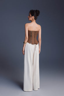 Keira Tong Brown Bouquet Corset Top