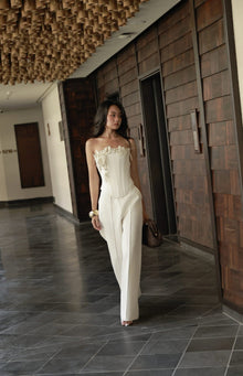Keira Tong White Bouquet Corset Top
