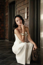 Keira Tong White Bouquet Corset Top
