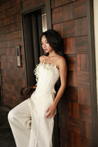 Keira Tong White Bouquet Corset Top