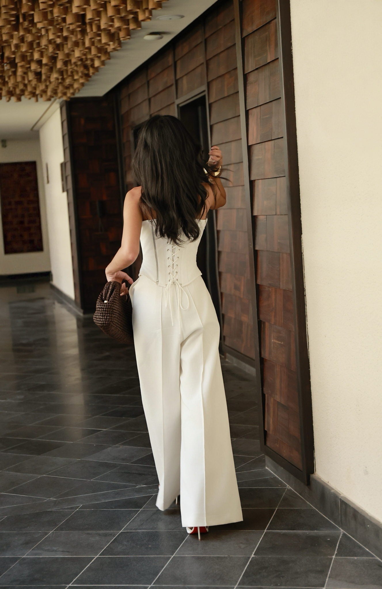 Keira Tong White Bouquet Corset Top