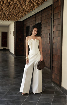 Keira Tong White Bouquet Corset Top