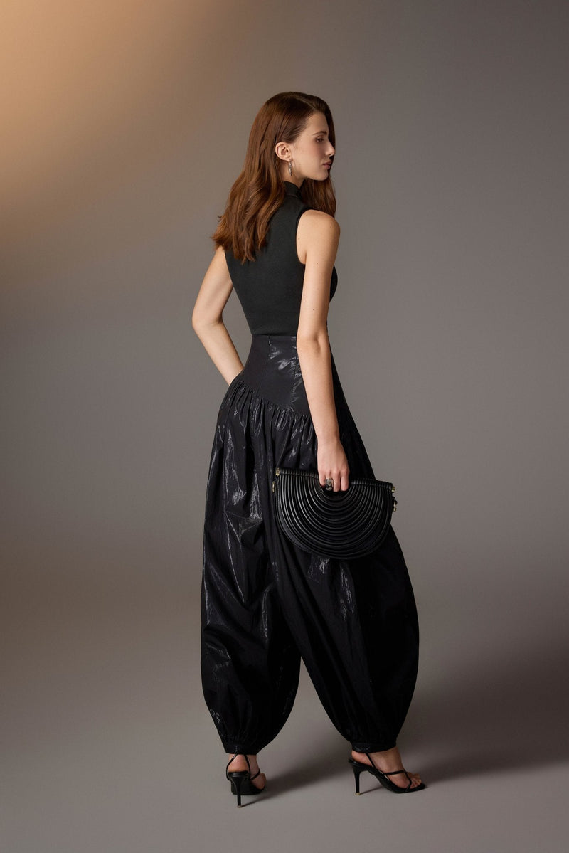 Black Pointed Hem Tank Top