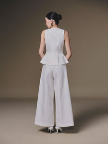 White Button-up Vest