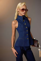 Sleeveless Denim Top
