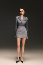 Grey Collar Skirt