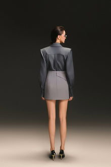 Grey Collar Skirt