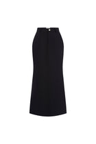 Black Waistband Midi Skirt