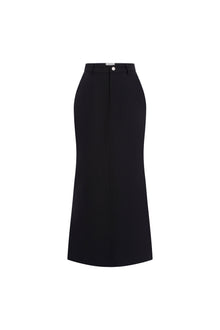 Black Waistband Midi Skirt