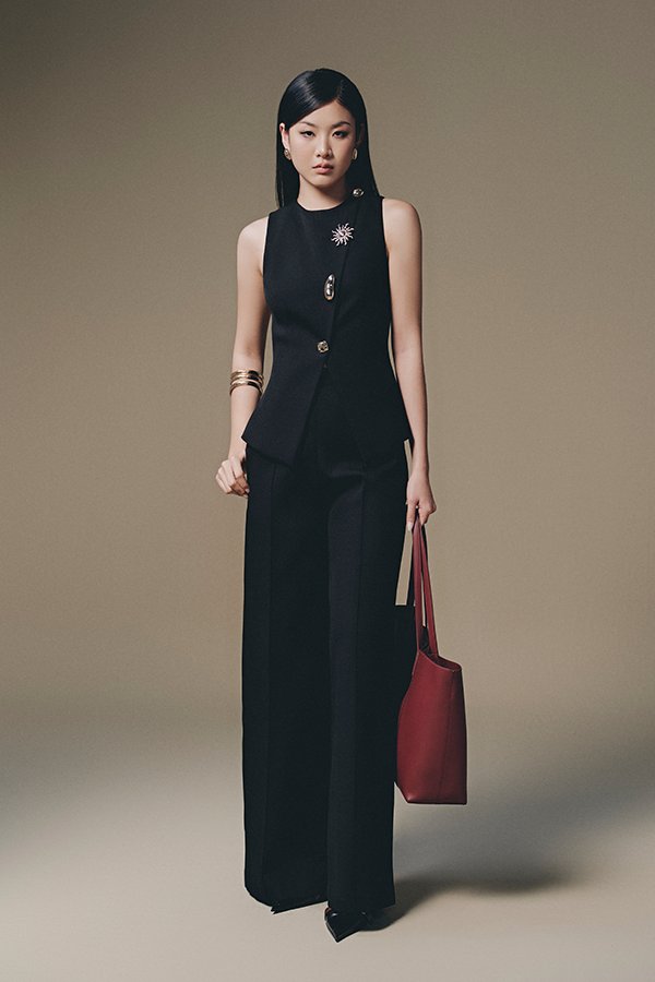 Keira Tong Black Wide Leg Pant