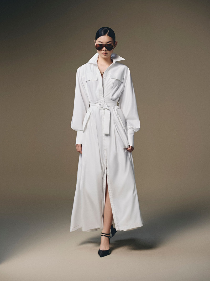 White Thera Shirt Dress