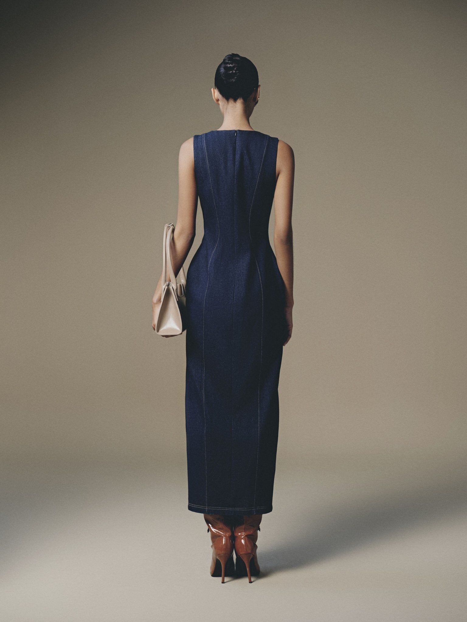 Blue Cross Buttoned Dress