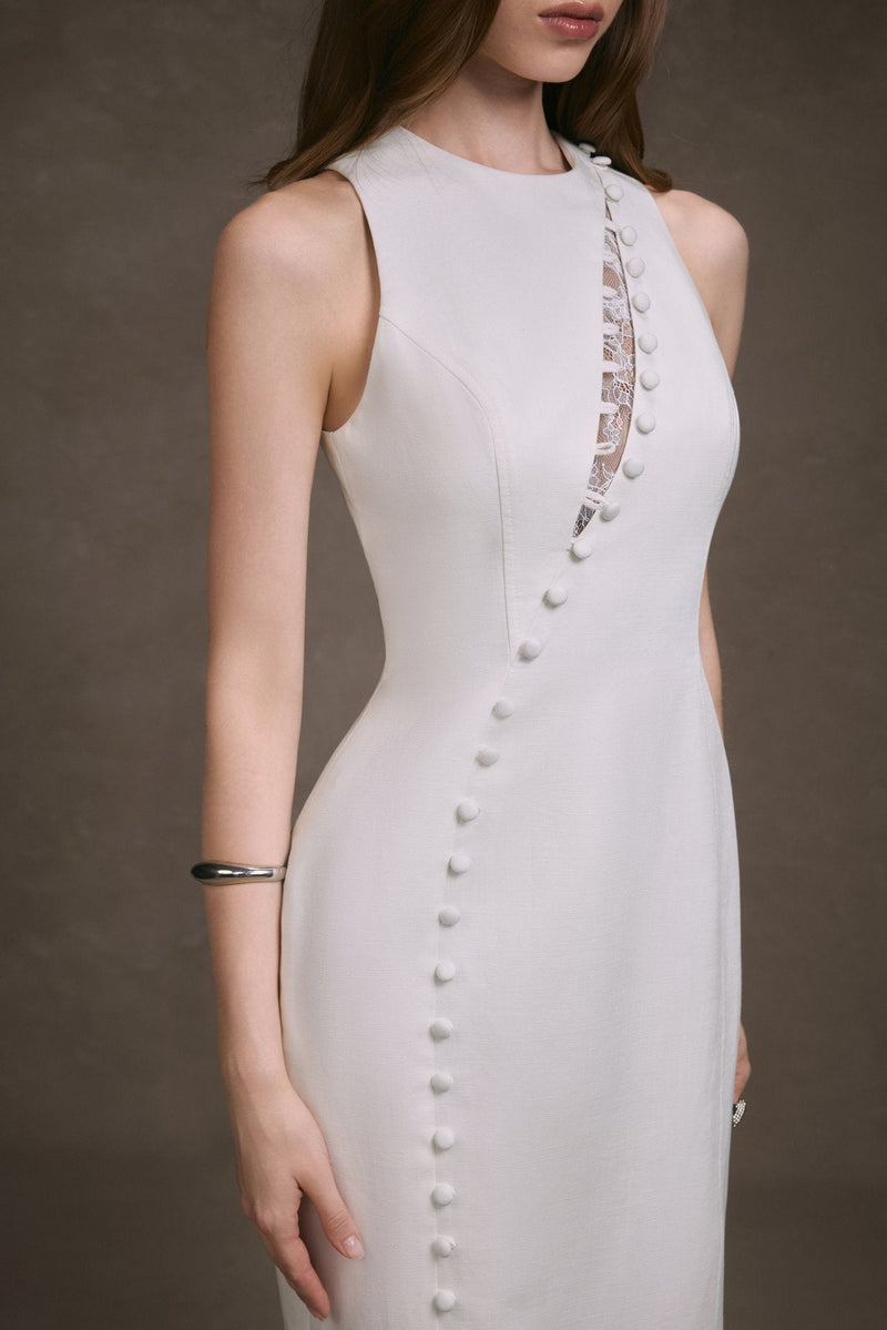 Lace Peek Maxi Dress