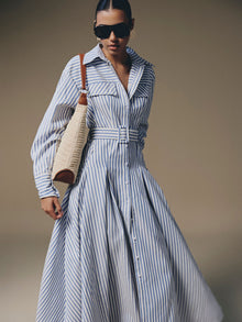 Thera Stripped Shirt Dress