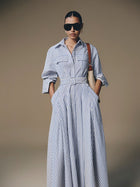 Thera Stripped Shirt Dress