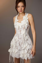 White Orchids Mini Dress