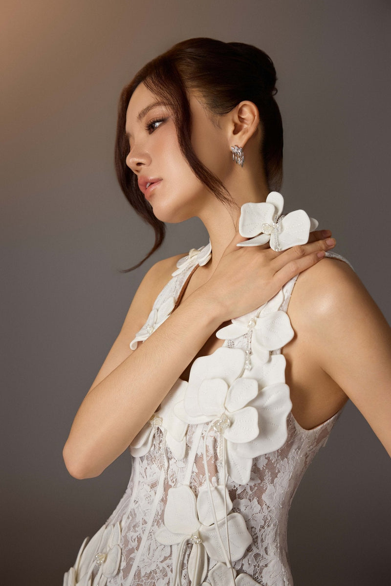 White Orchids Mini Dress