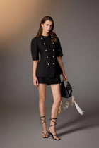 Black Minimal Mini Skirt