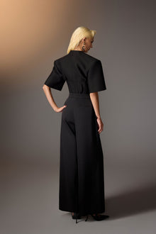 Black Puff-sleeve Corset Top