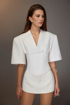 White Minimal Skort