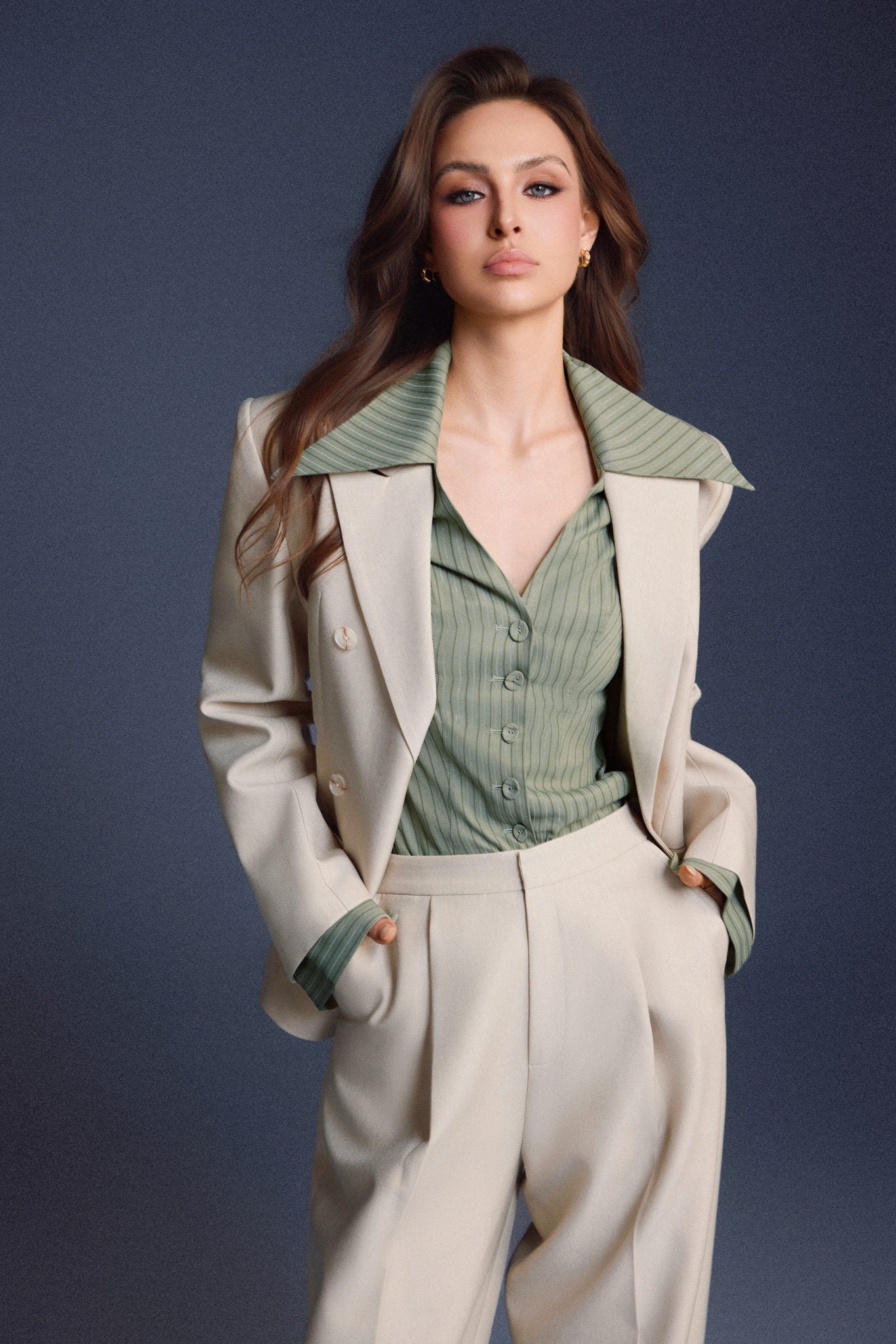 Keira Tong Tailored Cinched Shirt