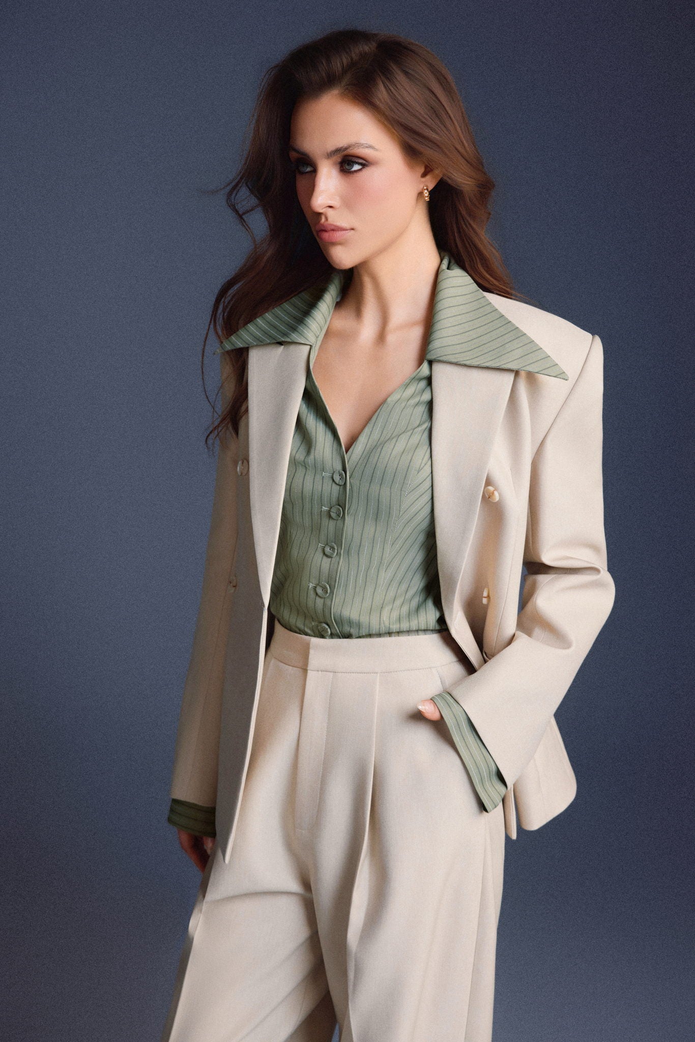 Keira Tong Tailored Cinched Shirt