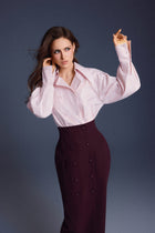 Keira Tong Buttons Sculpted Skirt