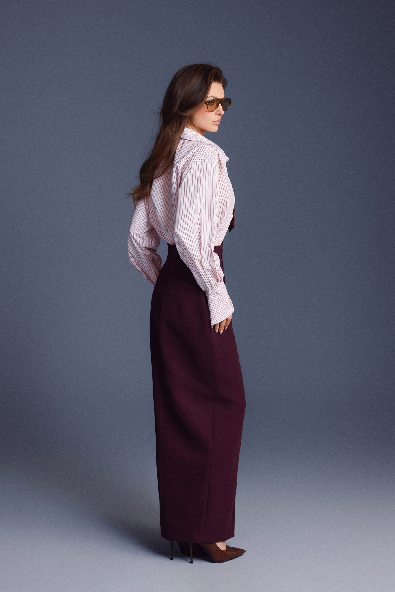 Keira Tong Buttons Sculpted Skirt