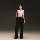 Black Crossfold Trouser