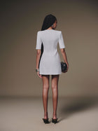 White Buttoned Mini Dress