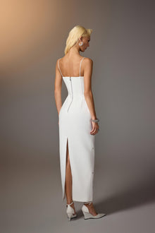 White Studded Maxi Dress