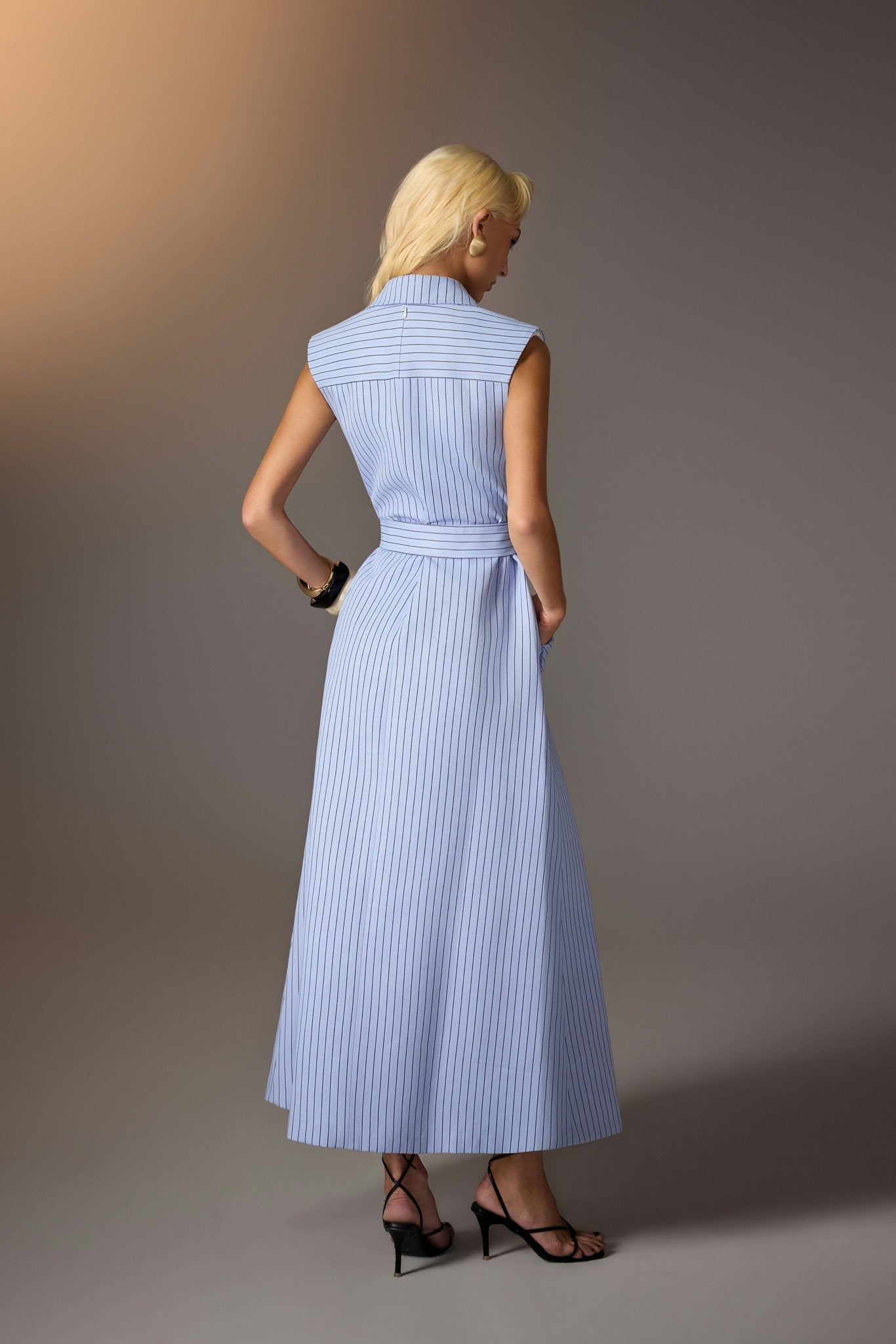 Blue Shirt Pocket Dress