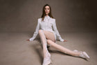 White Cupped Collar Shirt