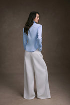Stripe Cupped Collar Shirt