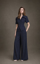 Keira Tong Stripe Wide-leg Pants