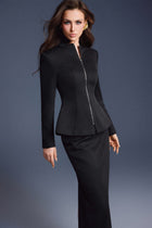 Keira Tong Black Zipper Corset Pencil Skirt
