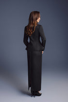 Keira Tong Black Zipper Corset Pencil Skirt