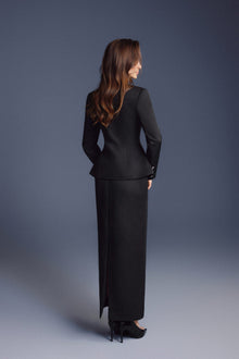 Keira Tong Black Zipper Corset Pencil Skirt